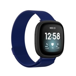 MILANESE Kovový remienok Fitbit Versa 3 / Fitbit Sense modrý
