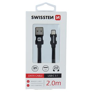 DATA CABLE SWISSTEN TEXTILE USB / USB-C 2.0 M RED 71521306